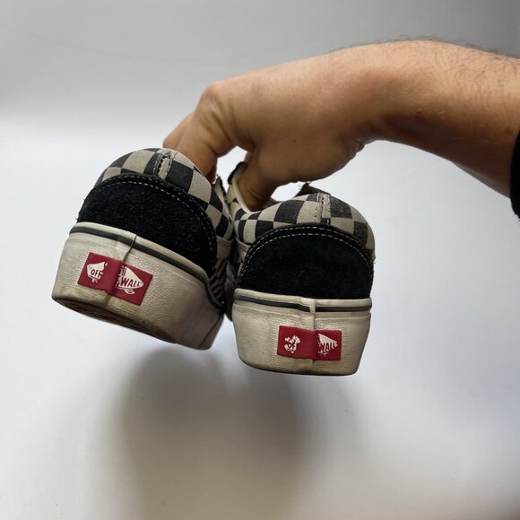 Y2K Vans Old Skool Platform Black White Checkerboard Women’s Size 6 Skater Punk - Picture 7 of 14